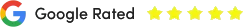 Five star rating badge from Google reviews
