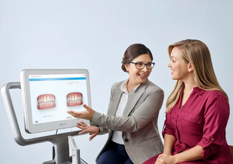 Dental consultation showing Invisalign aligners treatment in Dublin